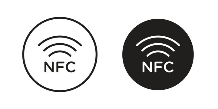 NFC icons simple design. Vector illustration for web ui