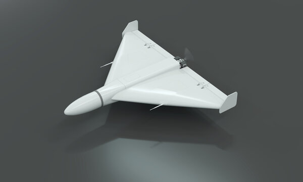 Drone militaire &agrave; aile delta - Rendu 3D