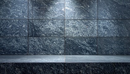 Textured Stone Surface: A sophisticated backdrop of sleek, dark-toned stone, with variations of the surface. A striking visual representing the allure of durable building materials. 