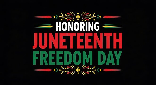 Honoring juneteenth freedom day celebration