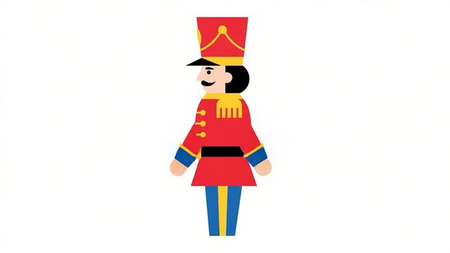 Toy soldier in red uniform.