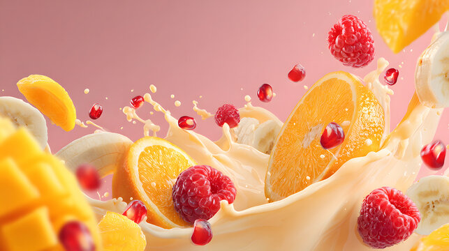 Fruit and Milk Splash