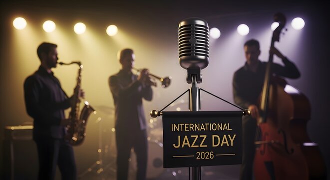 International jazz day 2026 musicians playing instruments