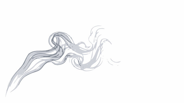 Smoke on White Background.