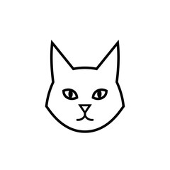 Simple line drawing of a cat. © Fauzi