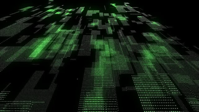 Cybersecurity network protection for IT security presentations, firewall software demos, and data protection videos. Defense technology green background