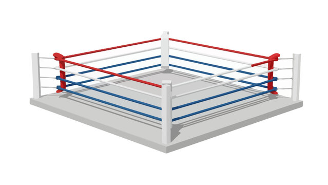Empty Boxing Ring Illustration.