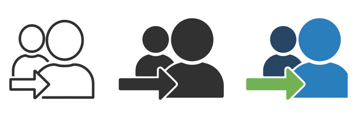 Referral Icons People Meeting Reference Vector Symbol Network Connection Team Communication Business Partnership Collaboration Human Resource Recruitment Illustration