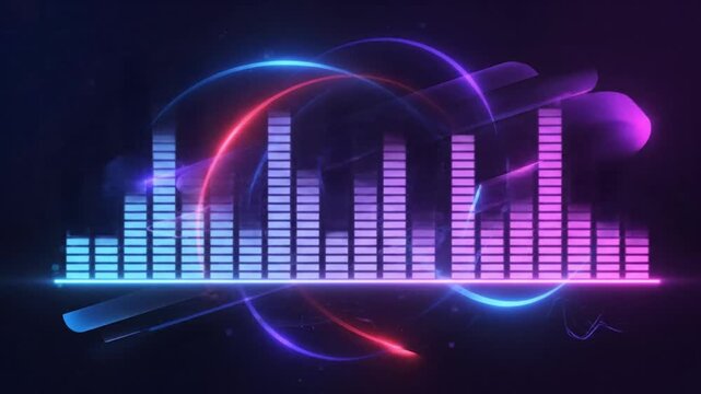 abstract music background with notes