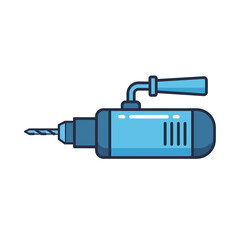 Blue handheld electric drill machine. © Fauzi