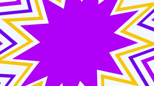 Dynamic Pop Art Starburst Background Loop