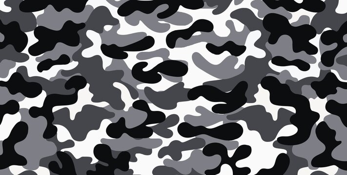 Camuflagem na cor preto e branca