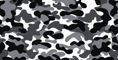 Ilustração camuflagem branco e preta © Cristian