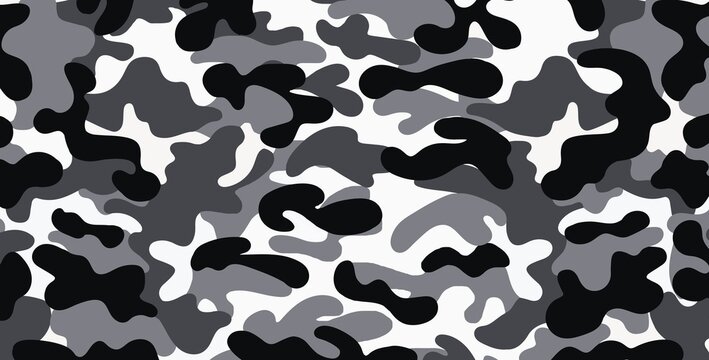 Ilustra&ccedil;&atilde;o camuflagem branco e preta
