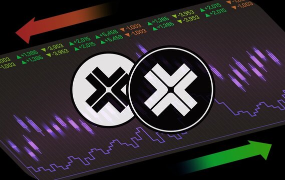 axelar-axl virtual currency images on digital background. 3d illustrations.