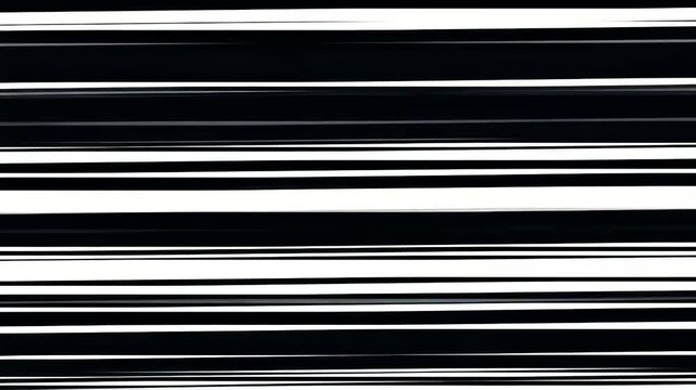 A composition of numerous parallel horizontal black lines on a white background