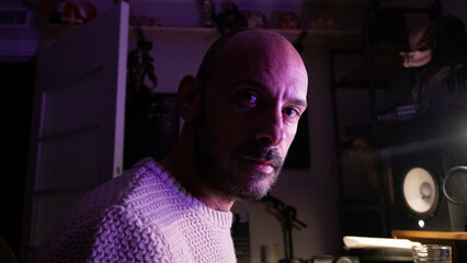 Professional Portrait of Mature Man in Low-Light Office Setting © HI Pictures