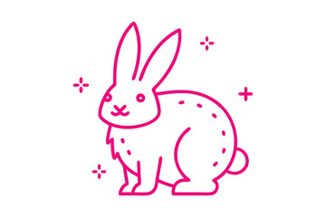 Fototapeta premium Fluffy white lamb cartoon illustration, simple line art, gentle and sweet