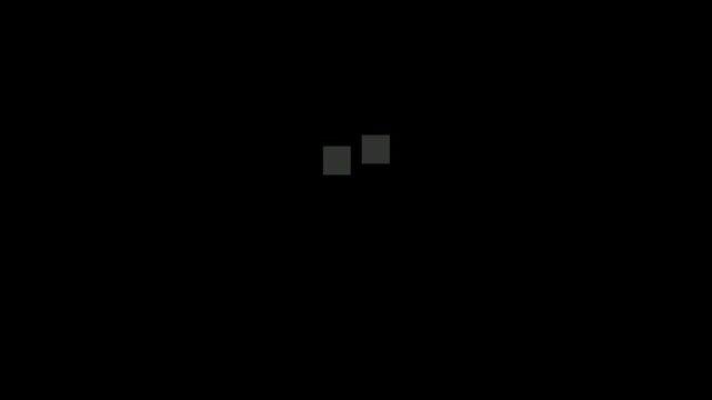 Minimalist Dark Grey Squares on Black Background Abstract Animation