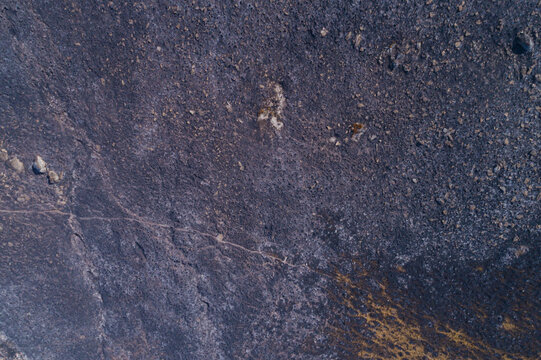 A Dark Top Down Texture of a Burned Landscape The Concept of a Desolation