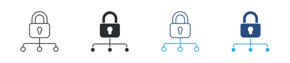 Server security icon set. Network protection concept. Vector illustration. © Habiba Anika