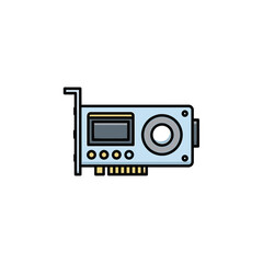 Fototapeta premium Graphics Card Icon vector illustration