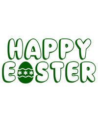 Fototapeta premium Happy Easter typography clip art design on plain white transparent isolated background for card, shirt, hoodie, sweatshirt, apparel, tag, mug, icon, poster or badge