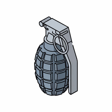 Illustration of a Hand Grenade with Pin.