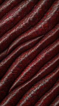 Blood Red Dragon Scale Ripple Surface Background With Natural Reptile Texture