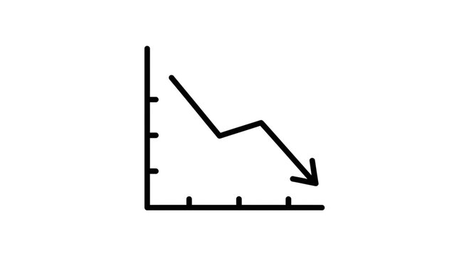 Business Downward Trend Graph Icon