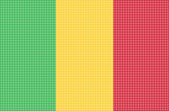 Flag of Mali pixel art of dots