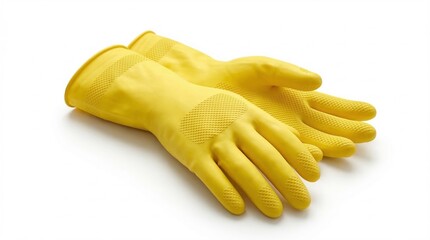 yellow rubber gloves