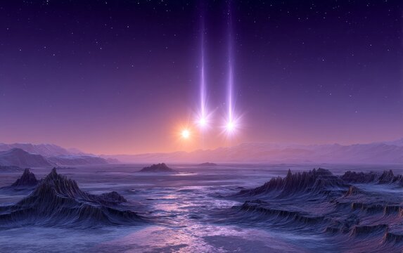 Cosmic Probe Performing Geological Analysis of Exoplanet