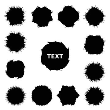 Black Ink Splatter Design Elements.
