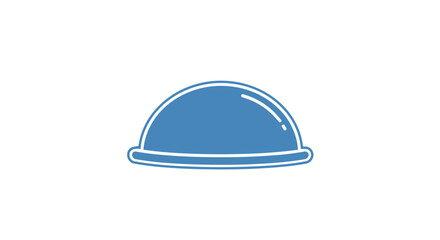 Fototapeta premium Blue Hard Hat Icon, Safety Helmet Symbol, Construction Protection Gear, Vector Illustration