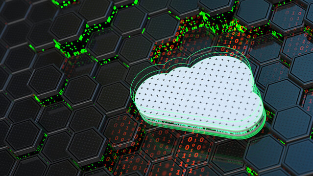 cloud computing. Digital security concept. internet data	