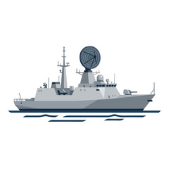 simple and minimalist warship flat vector 002 © Vector
