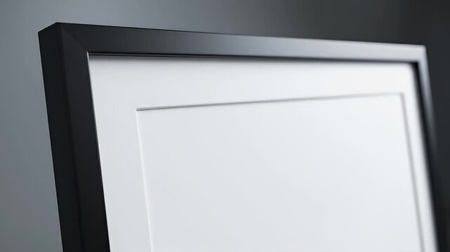 Close up of empty black frame.