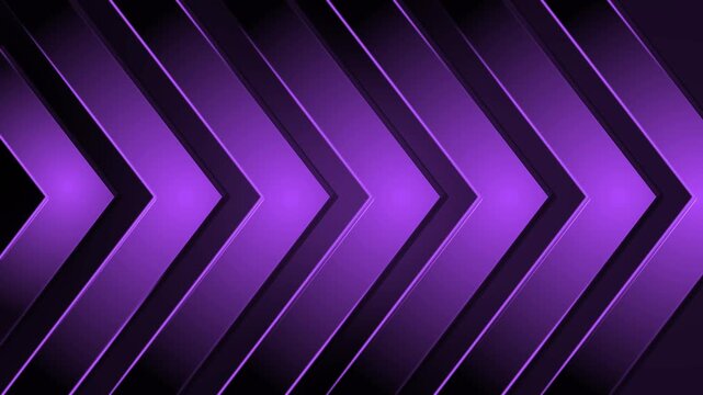 Chevron layered abstract background animation, Abstract pattern of layered chevrons background with glowing edges and diagonal depth