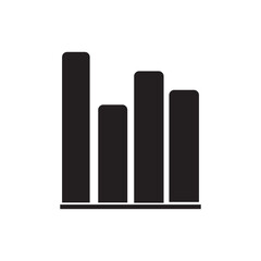 Obraz premium Single Graph Bars Vector Silhouette 