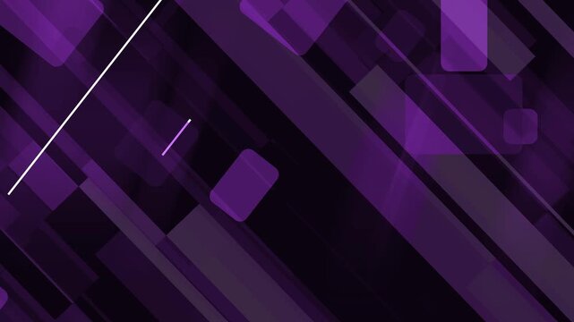 Dark abstract background with diagonal rounded rectangles animation