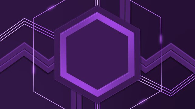 Luxury hexagon geometric background animation, Geometric background featuring layered hexagons and gold accents