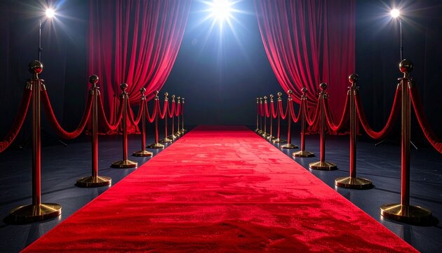 Red carpet spotlight glamorous event prestige