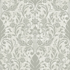 Fototapeta premium Damask modern seamless pattern element. Vintage classical old fashioned damask ornament, seamless texture for wallpapers, textile.