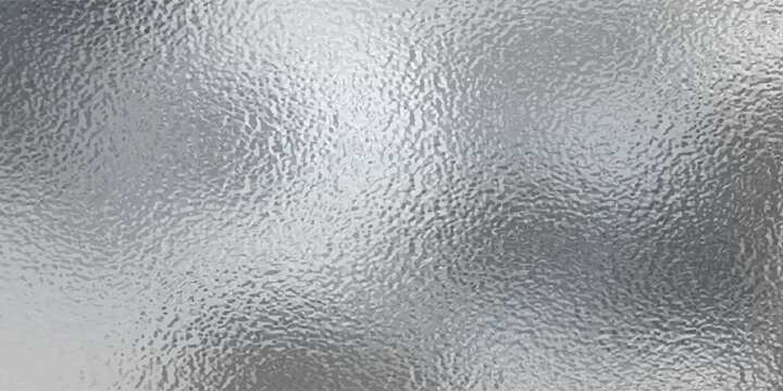 Silver foil texture background with light reflection. Vector realistic illustration of chrome metal surface with glitter gradient effect, abstract shiny texture, translucent glass, platinum wallpaper