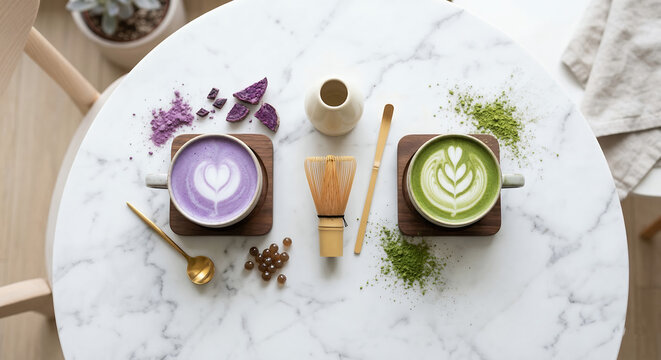 Ube vs matcha