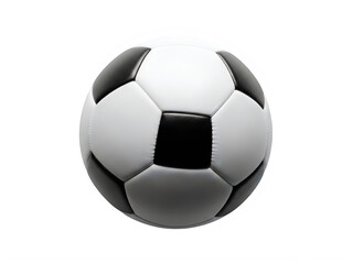 Fototapeta premium A black and white soccer ball on a white background