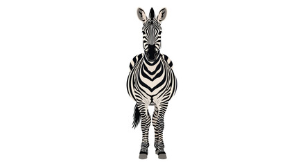Zebra Standing Alone Looking Forward. © Dafid