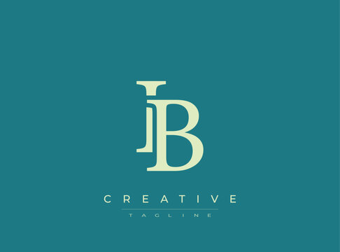 Creative logo design with letter b and tagline on teal background