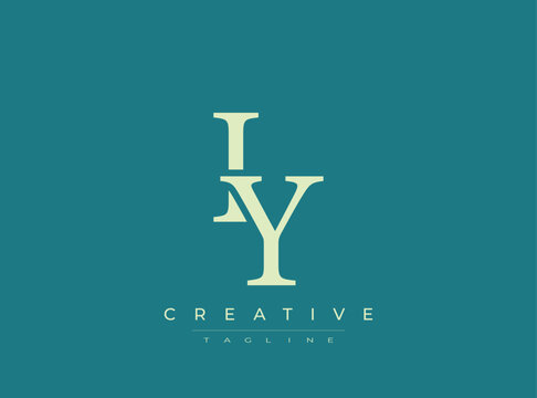 Ty monogram logo design with creative tagline on blue background